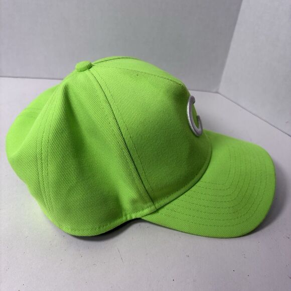 New Era 9Forty Baseball Hat Cap Chicago Cubs Neon Bright Green Snapback Adj C2 - Picture 5 of 11